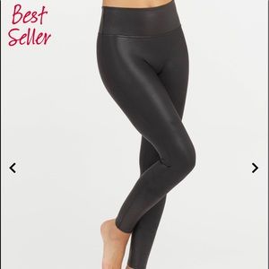 Spanx Black Faux Leather Leggings